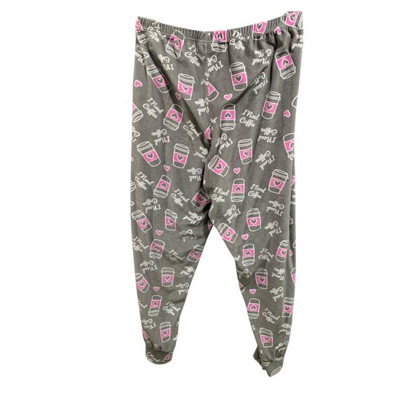 3X Bobbie Brooks Sleepwear Womens PJ Pants Fleece Coffee Print - Picture 6 of 9